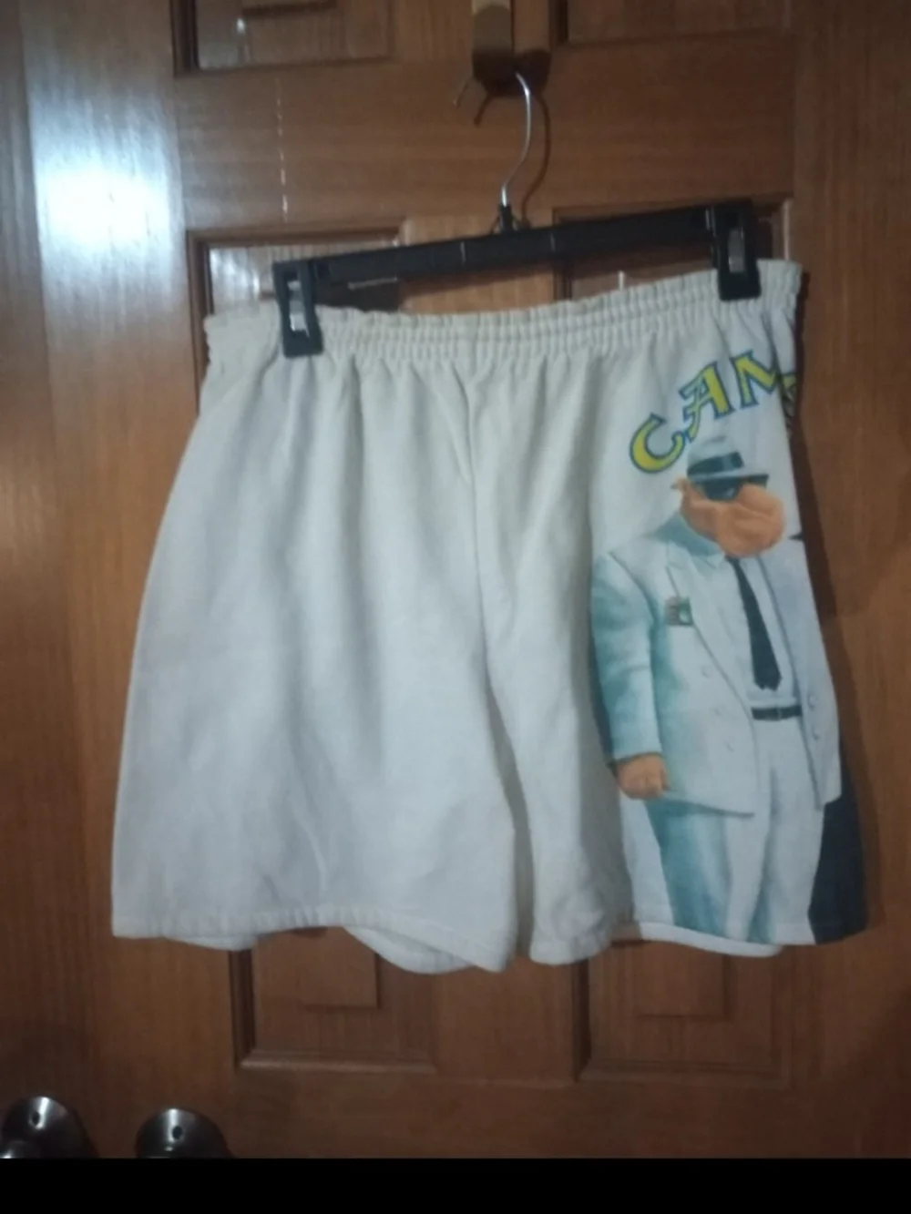 Graphic Smoking Camel Bottoms in White